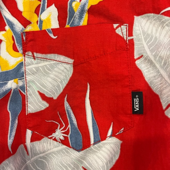 Vans short sleeve floral print button up size s - Picture 3 of 4